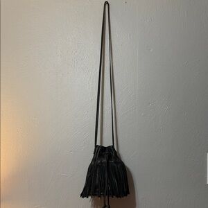 Margot Black Fringe Crossbody Bag